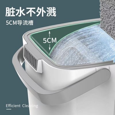 拖把刮刮乐拖把家用懒人免手洗干湿两用拖把墩地拖地旋转拖布桶图5