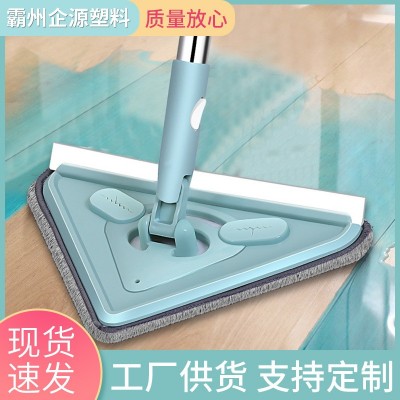 三角拖把旋转拖把自拧水拖把木地板墩布天花板墙面屋顶清洁净拖把图3