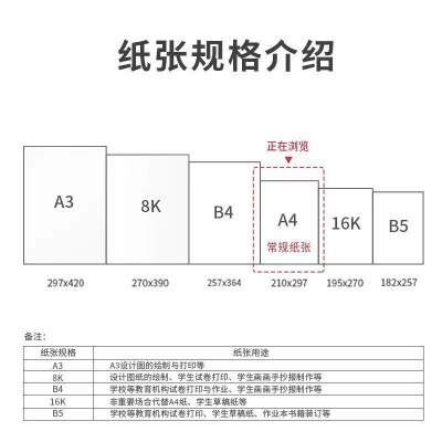 跨境外贸A4纸打印纸复印纸70g书写纸双胶纸绘画草稿办公工厂批发图2