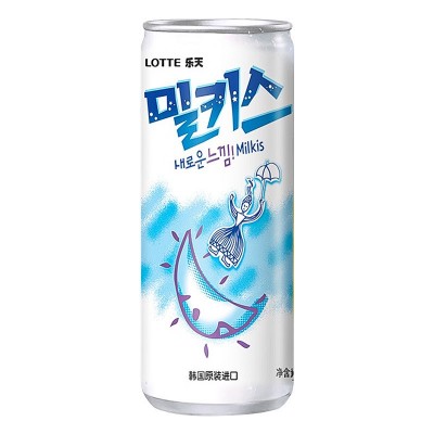 韩国进口乐天milkis妙之吻牛奶碳酸饮料乳酸菌味罐装汽水易拉罐图5