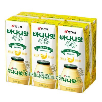 韩国进口Binggrae宾格瑞香蕉草莓牛奶果味含乳饮料网红饮品200ml图5