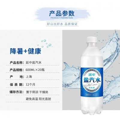 24年新货延中盐汽水600ml*20瓶整箱低热量碳酸饮料防暑劳防可开票图3