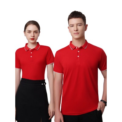 工作服定制工衣短袖翻领文化衫衣服印字团体工装polo衫刺绣印logo 1件 46图5