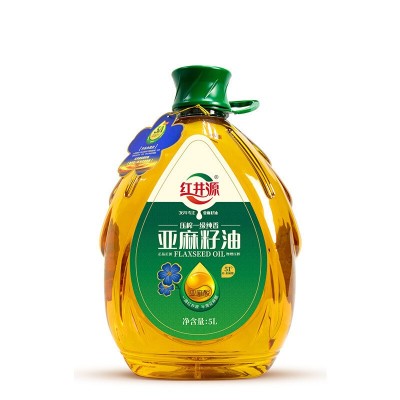 批发内蒙锡林郭勒红井源亚麻籽油胡麻油一级物理压榨1L-5L图2