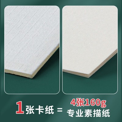 加厚油画纸布纹卡纸8K丙烯颜料专用画纸4k水粉布纹纸2K美术4开图4
