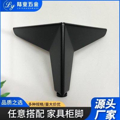 衣柜橱柜脚 铁脚三叉脚 直角沙发茶几脚 高承重家具五金配件图5