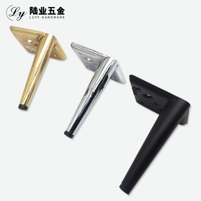 陆业五金 小圆锥脚支撑腿金属家具沙发脚黑配金柜脚轻奢桌脚锥脚图3