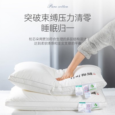全棉A类母婴级5星级酒店枕头枕芯单只装宿舍民宿家用纯棉枕芯一对图3
