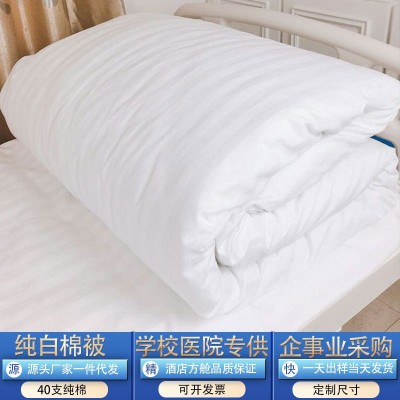 学校棉被医院棉花垫被单人宿舍应急物资棉被芯褥子纯棉花被子批发图3