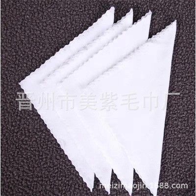 批发超细纤维赠品花边一次性酒店湿巾擦手小方巾白毛巾礼品巾图2