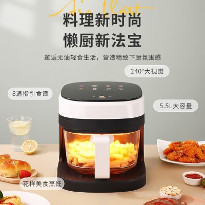 空气炸锅5.5L新款可视家用多功能全自动大容量电炸锅批发一件代发图2