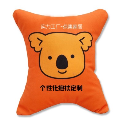 个性礼品定制抱枕 印花绣花棉麻毛绒创意靠垫 logo图案靠枕pillow图5