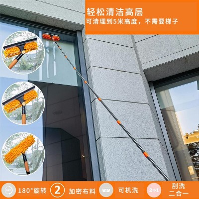二合一擦玻璃神器高层玻璃擦保洁家政清洁工具双面刮刀浴室刮水器图3