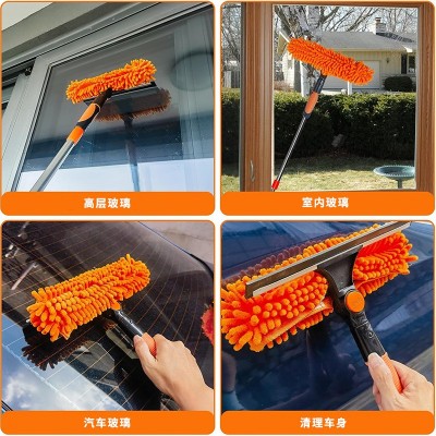 二合一擦玻璃神器高层玻璃擦保洁家政清洁工具双面刮刀浴室刮水器图2