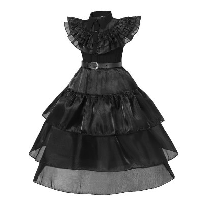 跨境女童美人鱼连衣裙礼服网纱蓬蓬裙爱丽儿公主COS服装派对演出图5