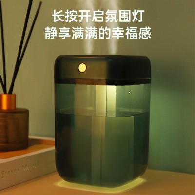 跨境出口加湿器家用卧室大容量大雾量1.5L办公桌面静音便携式雾化图2