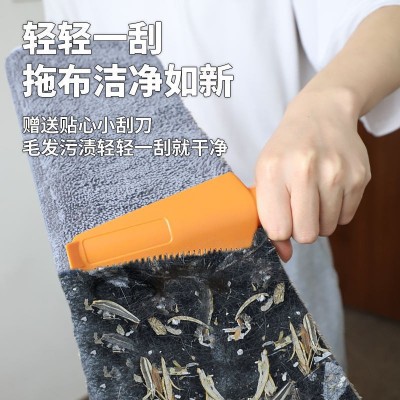 美添乐夹布式拖把家用懒人一拖净加大省力除尘酒店平板拖把工厂图4