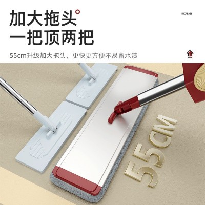 拖把平板家用懒人拖布免手洗干湿两用瓷砖地木地板大尺寸平板拖把图2