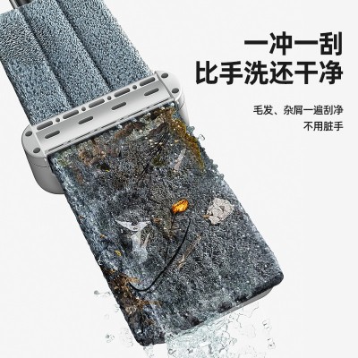 批发免手洗大号平板拖把家用地拖旋转拖布两用懒人墩布拖地神器图3