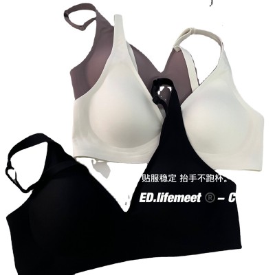 ED元禾果冻条无痕收副乳内衣女士无钢圈聚拢防下垂3D软支撑文胸罩图5