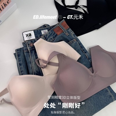 ED元禾果冻条无痕收副乳内衣女士无钢圈聚拢防下垂3D软支撑文胸罩图4