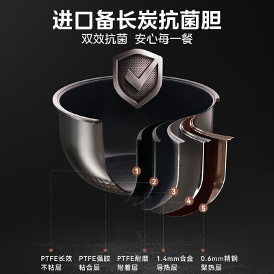 美的家用灶多功能IH电饭煲4一6人4升5多功能柴火饭电饭锅CFB4079H图3