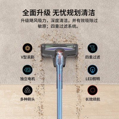 美的（Midea）无线吸尘器P3M家用小型强力手持式推杆迷你大吸力图4