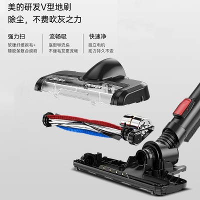 美的（Midea）无线吸尘器P3M家用小型强力手持式推杆迷你大吸力图2