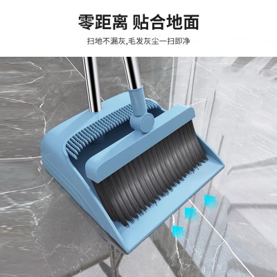 扫把套装家用折叠扫帚簸箕组合套装软毛刷笤帚条不粘头发扫 地刮水图3
