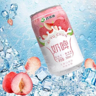 新疆特产西域春奶啤白桃味300mlx6罐乳酸菌饮品非啤酒 23年7月产图5