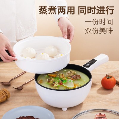电炒锅家用炒菜锅一体式插电不粘锅多功能宿舍蒸煮电热料理锅图2