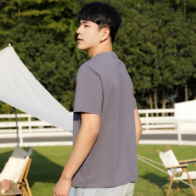 夏季纯棉t恤男士宽松运动休闲时尚短袖印花高弹吸汗透气白色上衣图4