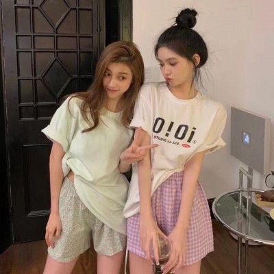 拥抱夏天家居短裤碎花裤运动高腰显瘦阔腿裤宽松休闲 睡裤女图3