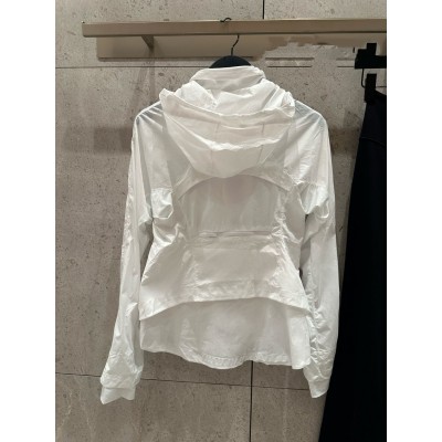 潮牌拼接连帽防晒服皮肤衣女2024夏新款宽松休闲纯色收腰开衫外套图2