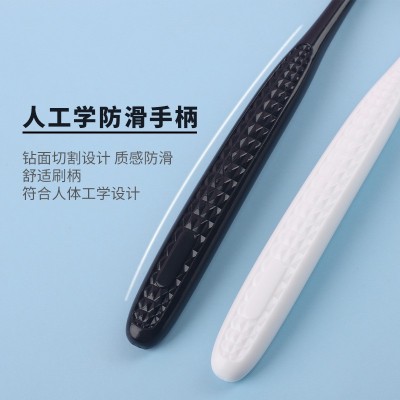 大头软毛牙刷好物净齿巨无霸牙刷 黑白两色大气超长刷头竹炭牙刷图4