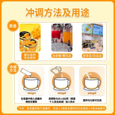 杨枝甘露粉商用批发罐头饮品奶茶店用原料芒果椰汁粉水果捞辅料图2