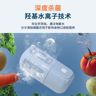 无线充电式果蔬净化器水果食材清洗机厨房蔬菜杀菌消毒净化机批发图2