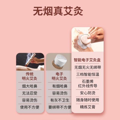 智能便携式热敷家用无烟艾灸仪电子艾灸石墨烯红外线理疗仪艾灸盒图3