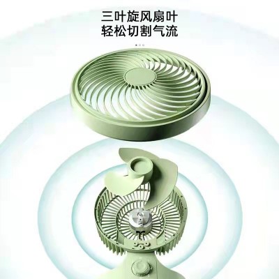 厂家销售折叠循环扇桌面学小风扇宿舍壁挂小风扇静音新款折叠风扇图2