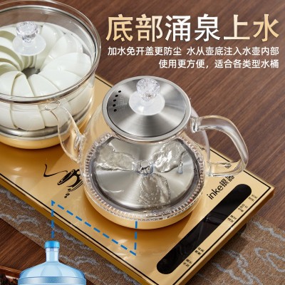 全自动底部上水电热烧水壶泡茶桌专用嵌入式茶台一体机电磁 煮茶炉图3