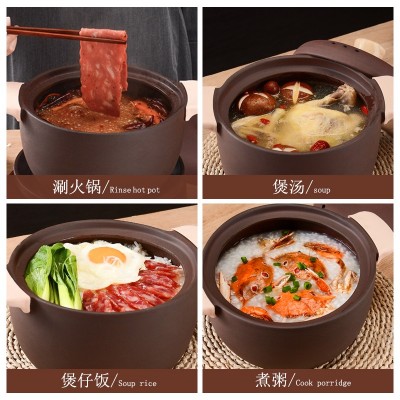 紫砂电砂锅多功能家用电饭煲3-4升煲汤锅煲仔饭全自动分 体电炖锅图5