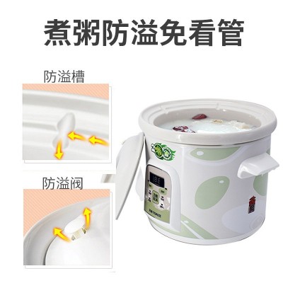 批发天际电炖锅快炖锅全自动预约煮粥锅陶瓷煮粥宝白瓷礼品煲汤锅图4