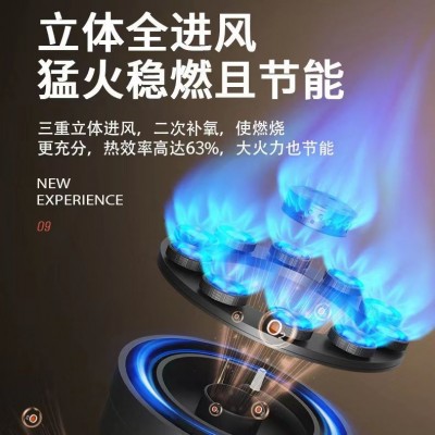 现货家用不锈钢灶台天然气双灶 台嵌两用煤气灶可翻盖节能燃气灶图3