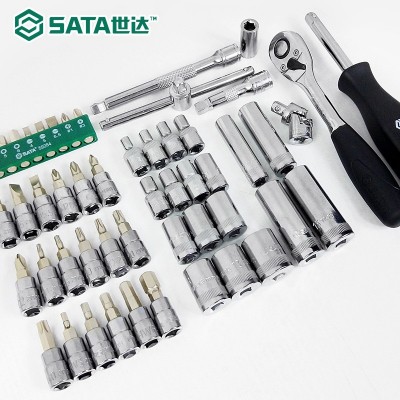 SATA世达工具36件52件套小飞套装6.3mm系列套筒组套09001 09 002图5