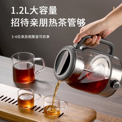 欧美特煮茶器多功能全自动家用黑茶煮茶壶耐热玻璃烧水壶蒸 汽茶壶图3