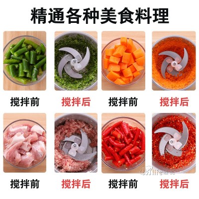 厨房家用电动绞肉机不锈钢多功能绞馅自动搅拌料理机小型碎肉机图4