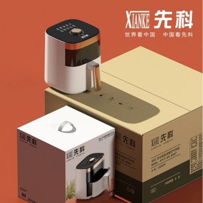 新款先科智能多功能家用机械款5L大容量防干烧一体电炸锅空气炸锅图3