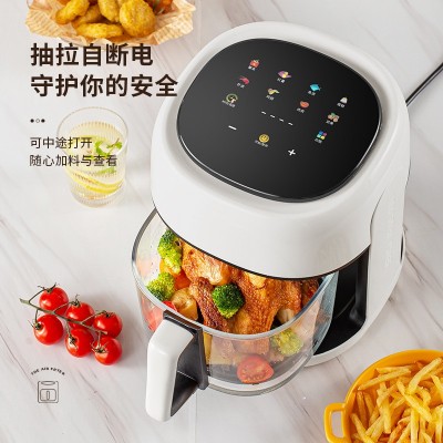 家用多功能4.5L大容量空气炸锅360度可视彩屏电炸锅跨境英文110V图4