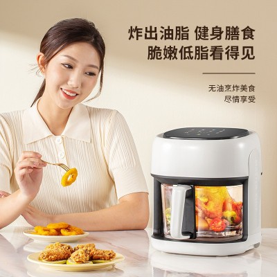 家用多功能4.5L大容量空气炸锅360度可视彩屏电炸锅跨境英文110V图5