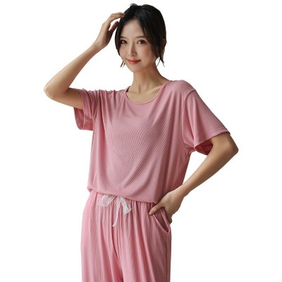 代尔睡衣女夏短袖薄款舒适夏季家居服套装夏天睡衣女生 蕾丝居家图5